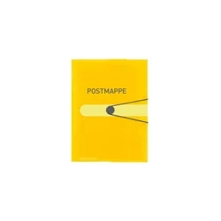 Herlitz PP Elastic Band Folder A4 (Post Folder), Transparent Yellow