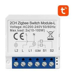 Ενδιάμεσος Διακόπτης Smart ZigBee Avatto LZWSM16-W2 No Neutral TUYA