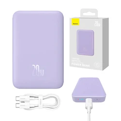 Power Bank Baseus Magnetic Mini 10000mAh 20W MagSafe (purple)