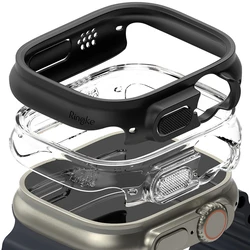 Case Ringke Slim Apple Watch Ultra 1 / 2 / 3 49mm Clear & Matte Black [2 PACK]