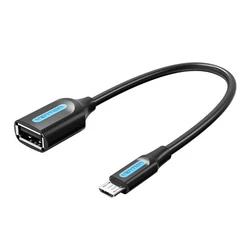 Αντάπτορας Micro-USB 2.0 M to F USB-A OTG Vention CCUBB 0.15m (Black)
