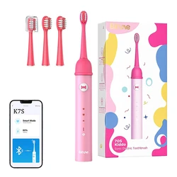 Ηλεκτρική Οδοντόβουρτσα with app for kids and tips set Bitvae K7S (pink)