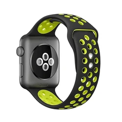 Band Crong Duo Sport Apple Watch 4/5/6/7/SE/8/9/10 40/41/42mm (black/lime)