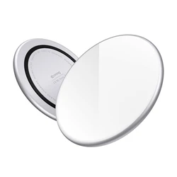 Crong PowerSpot Fast Wireless Charger Qi 15W USB-C (Silver White)