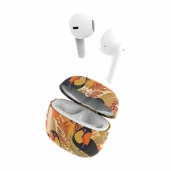 Bluetooth Handsfree Ασύρματα Ακουστικά με Θήκη Φόρτισης T'NB TOUCAN Κίτρινο Πορτοκαλί 