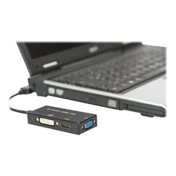 Αντάπτορας DisplayPort Digitus 3in1 - DisplayPort/HDMI+DVI+VGA - 20 cm