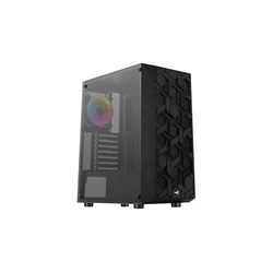 Aerocool Hive FRGB v3 Gaming Midi Tower Κουτί Υπολογιστή με Πλαϊνό Παράθυρο - Μαύρο