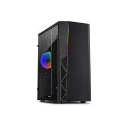 Inter-Tech B-02 RGB Gaming Midi Tower Κουτί Υπολογιστή με Πλαϊνό Παράθυρο Μαύρο