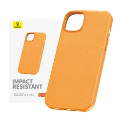 Θήκη για iPhone 15 ProMax Baseus Fauxther Series (Orange)