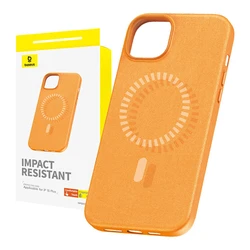 Θήκη Magnetic για iPhone 15 Plus Baseus Fauxther Series (Orange)