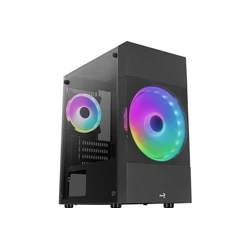 Aerocool Atomic Lite v1 Mini Tower Gaming με Πλαϊνό Παράθυρο, Μαύρο