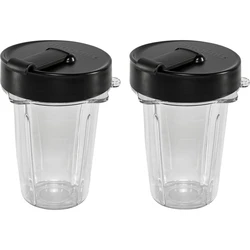 Αξεσουάρ για πολυκόφτες / κουζινομηχανές Magimix Saft Becher 400ml Doppelpack 2 τεμαχίων με καπάκια BPA-free Tritan