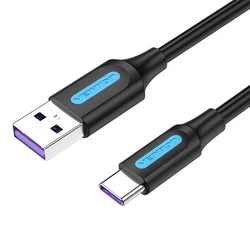 Καλώδιο USB Vention 2.0 A to USB-C CORBD 5A 0.5m Black Type PVC