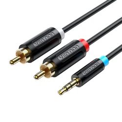Καλώδιο RCA Vention 3.5mm Male to 2x Male RCA BCLBL 10m Black