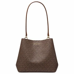 Michael Kors Michael Υφασμάτινη Γυναικεία Τσάντα Ώμου Καφέ 35S4G3FS2V-BRO