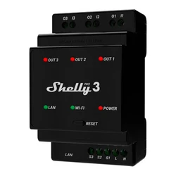 Ενδιάμεσος Διακόπτης DIN Rail Smart Switch Shelly Pro 3 with dry contacts, 3 channels