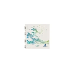 Herlitz Spiralblock 14.8 x 14.8 cm, 100 sheets, dotted, GREENline (Motiv Welle)