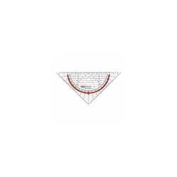 Möbius+Ruppert (M+R) Geodreieck 17 cm, crystal clear with red backing, 1 piece (MPN 723170040)