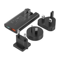 Φορτιστής Πρίζας Choetech Mini travel PD6011 PD65W GaN slim USB-A+C (black)