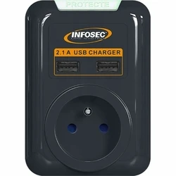 Προστασία από υπέρταση INFOSEC S1 USB NEO Μαύρο