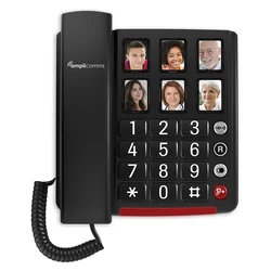 Amplicomms BigTel 40 Plus - Big-button amplified corded telephone with photo buttons
