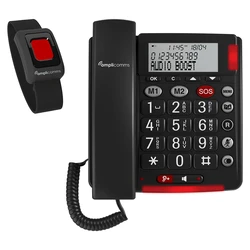 Amplicomms BigTel 50 Alarm Plus - Μεγάλο-πλήκτρο σταθερό τηλέφωνο με SOS