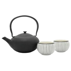 Bredemeijer Shanxi Tea Set with Cup and Cast Iron Filter Black 1000ml 3pcs