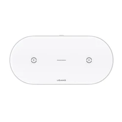 USAMS US-CD120 10W Dual Wireless Charger white
