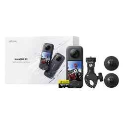 Insta360 X3 Motorcycle Edition Action Camera 5K Λήψης 360° Υποβρύχια All-Purpose Kit με Οθόνη Αφής 2.29" και Wi-Fi Μαύρη