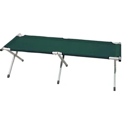 ALUMINUM ROLL-UP BED WITH METAL LEGS GREEN PVC 600D FOLDABLE IN A BAG