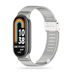 Tech-Protect Milaneseband Xiaomi Mi Smart Band 8 / 8 NFC / 9 Silver