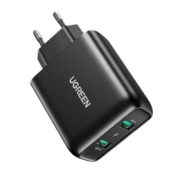 UGREEN Wall Charger 2xUSB-A, 18W, PD3.0, EU (black)