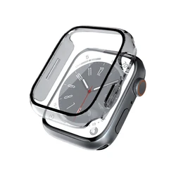 Case + glass Crong Hybrid Watch Case Apple Watch 4/5/6/7/8/9/SE 44/45mm (Clear)