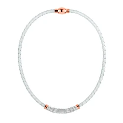 Γυναικείο Κολιέ Folli Follie 3N13T007Rwc (30cm) Δερμάτινο White