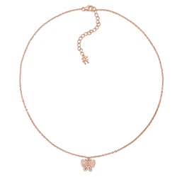 Γυναικείο Κολιέ Folli Follie 3N17S058Rc (38cm+5cm Extension) από Ασήμι Pinkish