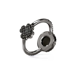 Γυναικείο Δαχτυλίδι Folli Follie 3R18S042Kkk52 (52) από Ασήμι Black