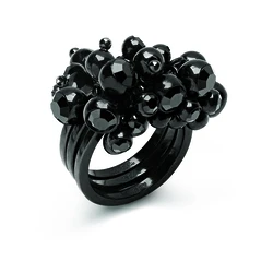 Γυναικείο Δαχτυλίδι Folli Follie 3R1T004Kk-52 (52) από Ατσάλι Black