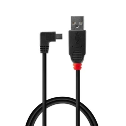 Καλώδιο USB 2.0 A σε Mini USB Β Lindy 31970 50 cm Μαύρο