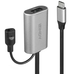 Αντάπτορας USB-C Lindy 43270 Μαύρο Ασημί 5 m