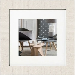 Κορνίζα τοίχου Walther Home 40x40 Wood polar white HO440V