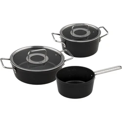 Fissler Adamant Σετ 3 τεμαχίων - Τηγάνια 9,5" (24,1 cm), 11" (28,0 cm) & Γουόκ 11" (28,0 cm)