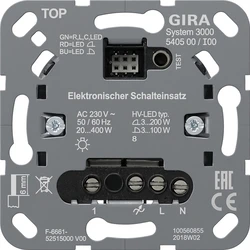 GIRA 540500 S3000 Schalteins. Einsatz — Ηλεκτρονική ενσωματωμένη μονάδα διακόπτη System 3000