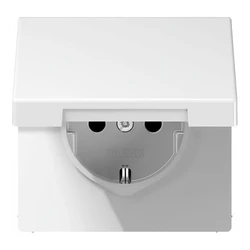 Jung LS1520KLWW SCHUKO πρίζα με καπάκι (Klappdeckel), λευκή (Alpinweiß)