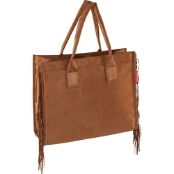 Reisenthel Daily Shopper Western — Καμηλό/Cognac με υφή faux-suede και φράντζες