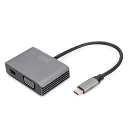 Αντάπτορας USB Digitus DA-70825 - USB-C to VGA / Mini DisplayPort - 20 cm