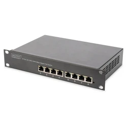 Digitus Ethernet PoE Switch, 8 θυρών PoE+, 10 ιντσών, έως 80 W PoE Budget (SKU: 21326531, MPN: DN-95317-1)