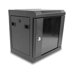 Delock 10″ δικτυακός ντουλάπας (Netzwerkschrank) με γυάλινη πόρτα 6 HE μαύρο