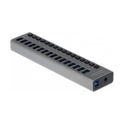 External USB 5 Gbps Hub with 16 Ports and Switches — Delock 63739