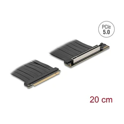 Riser Κάρτα PCI Express 5.0 x16 Στεκέρ σε x16 Υποδοχή με Καλώδιο 20 cm (DeLOCK, MPN 81289)