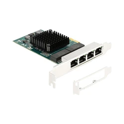 Delock PCI Express x1 Κάρτα σε 4 x RJ45 Gigabit LAN (Broadcom BCM5719) - 88207